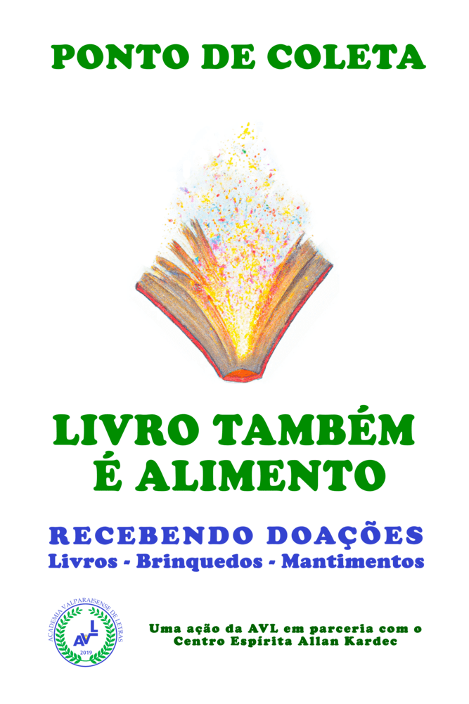 Livro também é alimento – Confira lista com pontos de&nbsp;coleta.